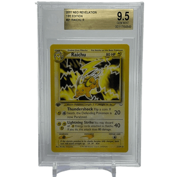 2001 Pokémon Neo Revelation 1st Edition Raichu R 21/64 BGS 9.5