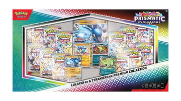 Prismatic Evolutions Lucario ex & Tyranitar ex Premium Collection Box