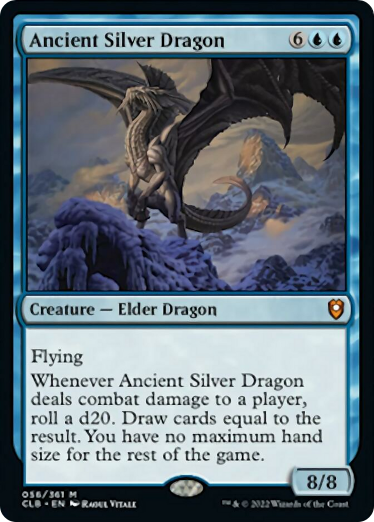 Ancient Silver Dragon (CLB-056) - Commander Legends: Battle for Baldur's Gate