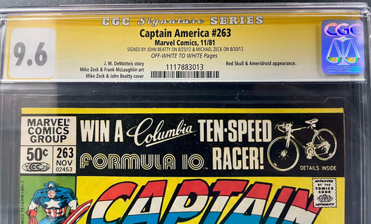 CGC 9.6 Signature Series Captain America #263 Signed by John Beatty & Mike Zeck