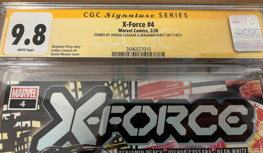CGC 9.8 Signature Series X-Force #4 Signed by Joshua Cassara & Benjamin Percy