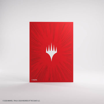 Gamegenic MTG Double Sleeve Pack Premium Art Sleeves - Standard Size - 105ct - Marvel Super Heroes - Comic Burst Red