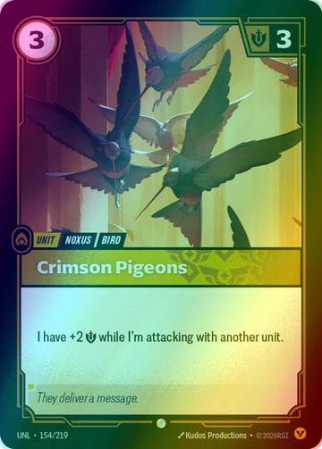 Crimson Pigeons - 154/219 [Unleashed] [Foil]