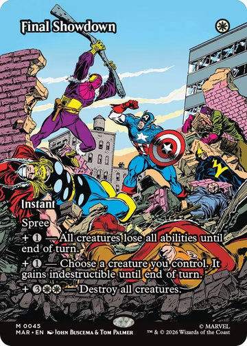 Final Showdown [45] [Borderless] [Source Material] [Marvel Universe] [Non-Foil]