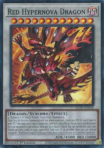 Red Hypernova Dragon - BLZD-EN038 - Super Rare - 1st Edition