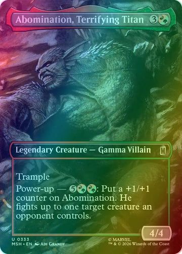 Abomination, Terrifying Titan [333] [Borderless] [Scene] [Marvel Super Heroes] [Foil]