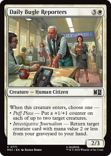Daily Bugle Reporters [771] [Jumpstart] [Marvel Super Heroes: Commander] [Non-Foil]