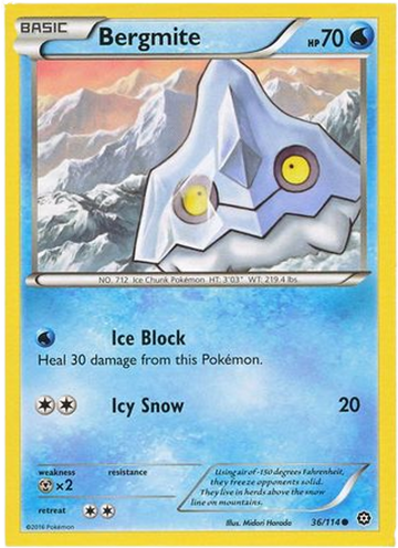 Bergmite (36/114) [Square Cut Misprint] XY Steam Siege