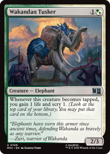 Wakandan Tusker [748] [Jumpstart] [Marvel Super Heroes: Commander] [Non-Foil]