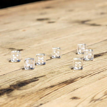 Chessex #23601 - Translucent Clear / White d6 (12ct)