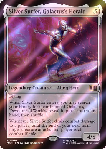 Silver Surfer, Galactus's Herald [10] [Marvel Super Heroes: Commander] [Surge Foil]
