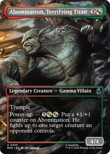 Abomination, Terrifying Titan [333] [Borderless] [Scene] [Marvel Super Heroes] [Non-Foil]