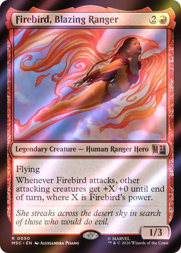 Firebird, Blazing Ranger [50] [Marvel Super Heroes: Commander] [Surge Foil]