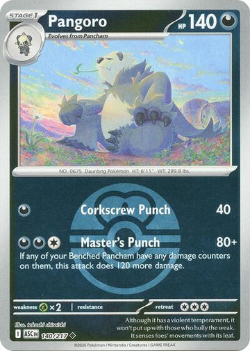 Pangoro - Love Ball - 140/217 - Uncommon [me025-140] [Reverse Holo]