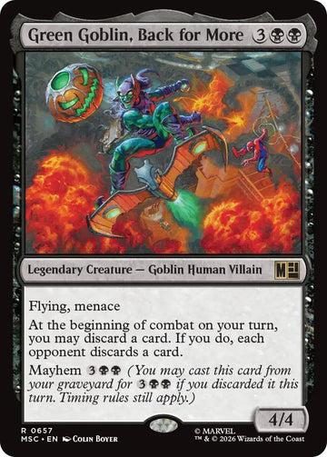Green Goblin, Back for More [657] [Jumpstart] [Marvel Super Heroes: Commander] [Non-Foil]