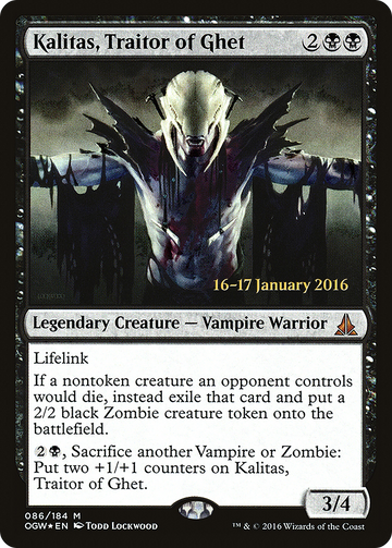 Kalitas, Traitor of Ghet (PRE-86S) - Oath of the Gatewatch Promos Foil