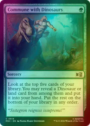 Commune with Dinosaurs [814] [Jumpstart] [Marvel Super Heroes: Commander] [Foil]