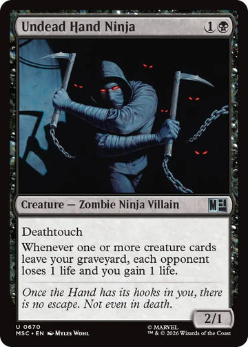 Undead Hand Ninja [670] [Jumpstart] [Marvel Super Heroes: Commander] [Non-Foil]