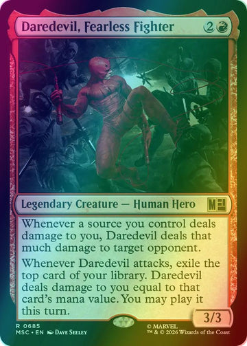 Daredevil, Fearless Fighter [685] [Jumpstart] [Marvel Super Heroes: Commander] [Foil]