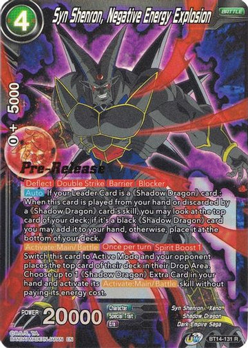 Syn Shenron, Negative Energy Explosion (BT14-131) [Cross Spirits Prerelease Promos]