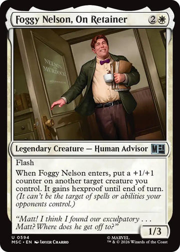 Foggy Nelson, On Retainer [594] [Jumpstart] [Marvel Super Heroes: Commander] [Non-Foil]