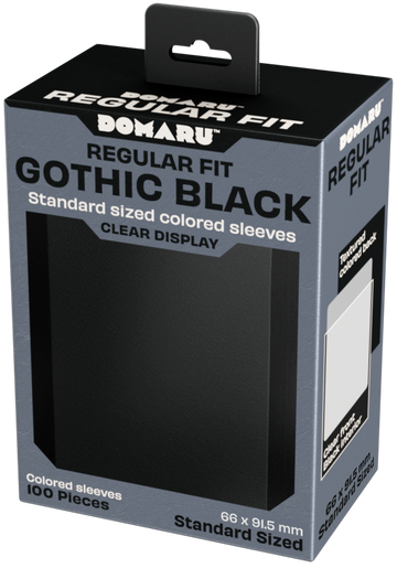 Gatherer's Tavern DOMARU Regular Fit Sleeves - Standard Size - 100ct - Gothic Black