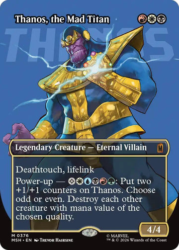 Thanos, the Mad Titan [376] [Borderless] [Logo] [Marvel Super Heroes] [Non-Foil]