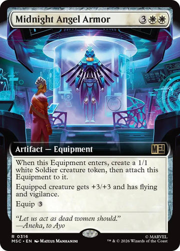 Midnight Angel Armor [316] [Extended Art] [Marvel Super Heroes: Commander] [Non-Foil]
