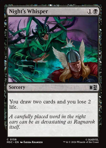 Night's Whisper [158] [Marvel Super Heroes: Commander] [Non-Foil]