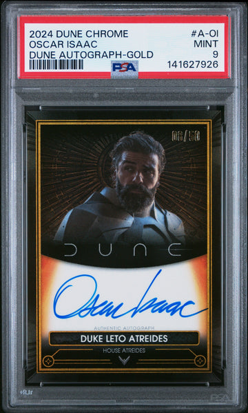 2024 Topps Chrome Dune - Oscar Isaac - On-Card Autographs - Gold Limited to /50 #A-OI - PSA Graded Card