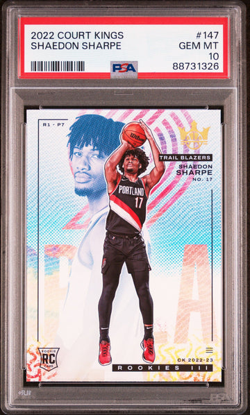 2022 Panini Court Kings - #147 - Shaedon Sharpe - PSA Graded Card