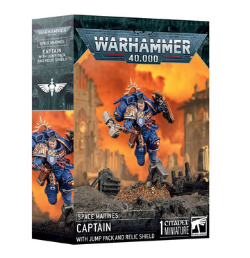 Games Workshop Warhammer 40,000: Space Marines Captain with Jump Pack and Relic Shield