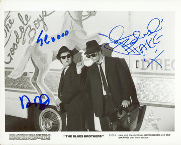 John Belushi & Dan Aykroyd The Blues Brothers Signed 8x10 Photo JSA BAS