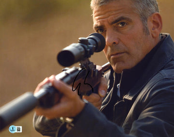 George Clooney The American Authentic Signed 11x14 Horizontal Photo BAS #BV00861