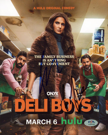 Asif Ali & Poorna Jagannathan Deli Boys Authentic Signed 8x10 Photo PSA #AQ51480