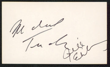 Michael Tucker & Jill Eikenberg L.A. Law Signed 3x5 Index Card BAS #BW70150
