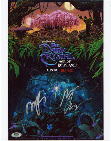 Jeffrey Addiss & Will Matthews The Dark Crystal Signed 11x14 Photo PSA #AQ71564
