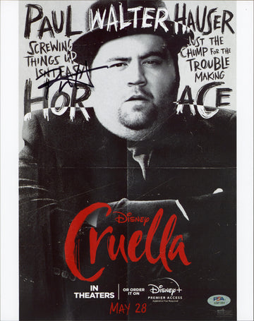 Paul Walter Hauser Cruella Authentic Signed 11x14 Vertical Photo PSA #AQ71664