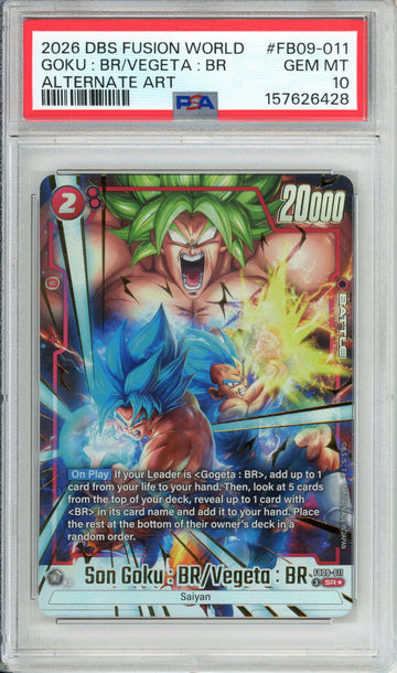 Dragon Ball Graded: Son Goku BR/Vegeto #FB09-011 Alt Art PSA 10