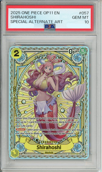 One Piece Graded: Shirahoshi EB01-057 Special Alternate Art PSA 10