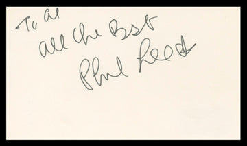 Phil Leeds Everybody Loves Raymond Authentic Signed 3x5 Index Card BAS #BV59003