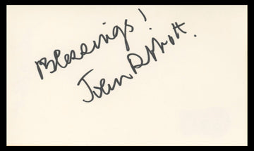 John Abbott Jane Eyre "Blessings!" Authentic Signed 3x5 Index Card BAS #BV02191
