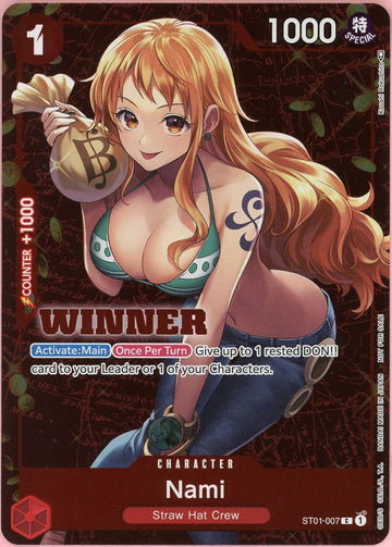 One Piece Single: Nami ST01-007 Tournament Pack Vol. 3 Winner NM