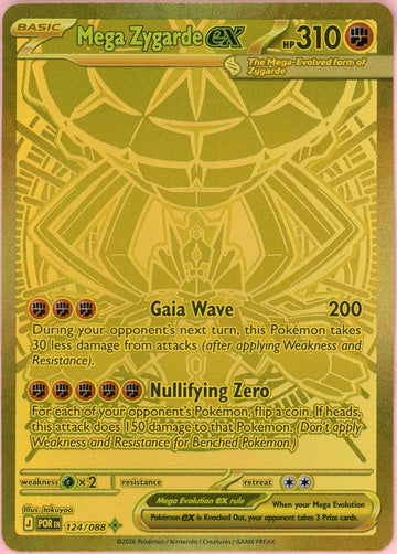 Pokemon Single: Mega Zygarde ex 124/88 Perfect Order (2026) Hyper Rare NM