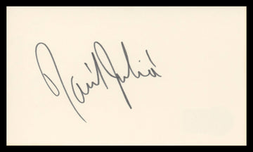 Raul Julia The Addams Family Authentic Signed 3x5 Index Card BAS #BU64789