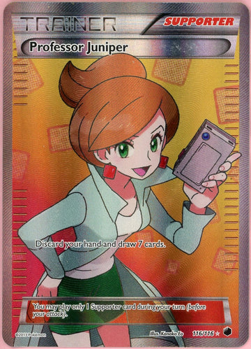 Pokemon Single: Professor Juniper 116/116 Plasma Freeze (2013) Full Art HP