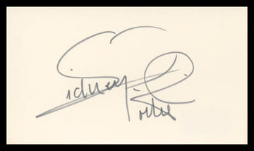 Sidney Poitier In The Heat of the Night Authentic Signed 3x5 Index Card BAS #BV01244
