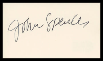 John Spencer The West Wing Authentic Signed 3x5 Index Card BAS #BV03161
