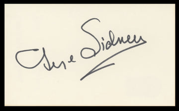 George Sidney The Three Musketeers Authentic Signed 3x5 Index Card BAS #BV59119