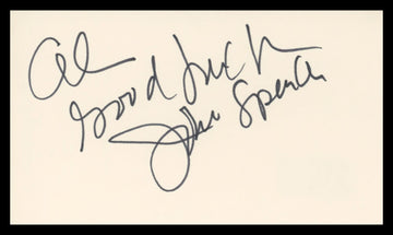 John Spencer The West Wing Authentic Signed 3x5 Index Card BAS #BV03261